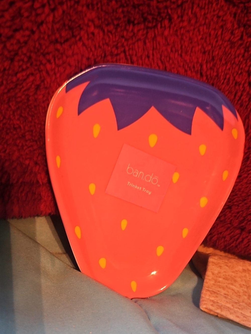 bando Strawberry Trinket Tray - Pink & Purple